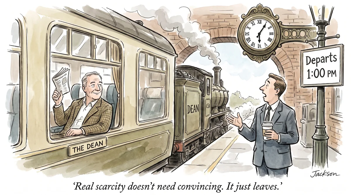 The train leaves at 1pm