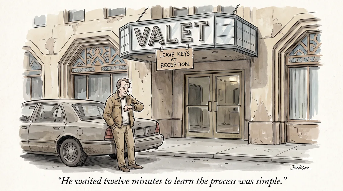 Leave keys at valet