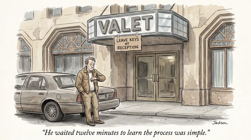Leave keys at valet