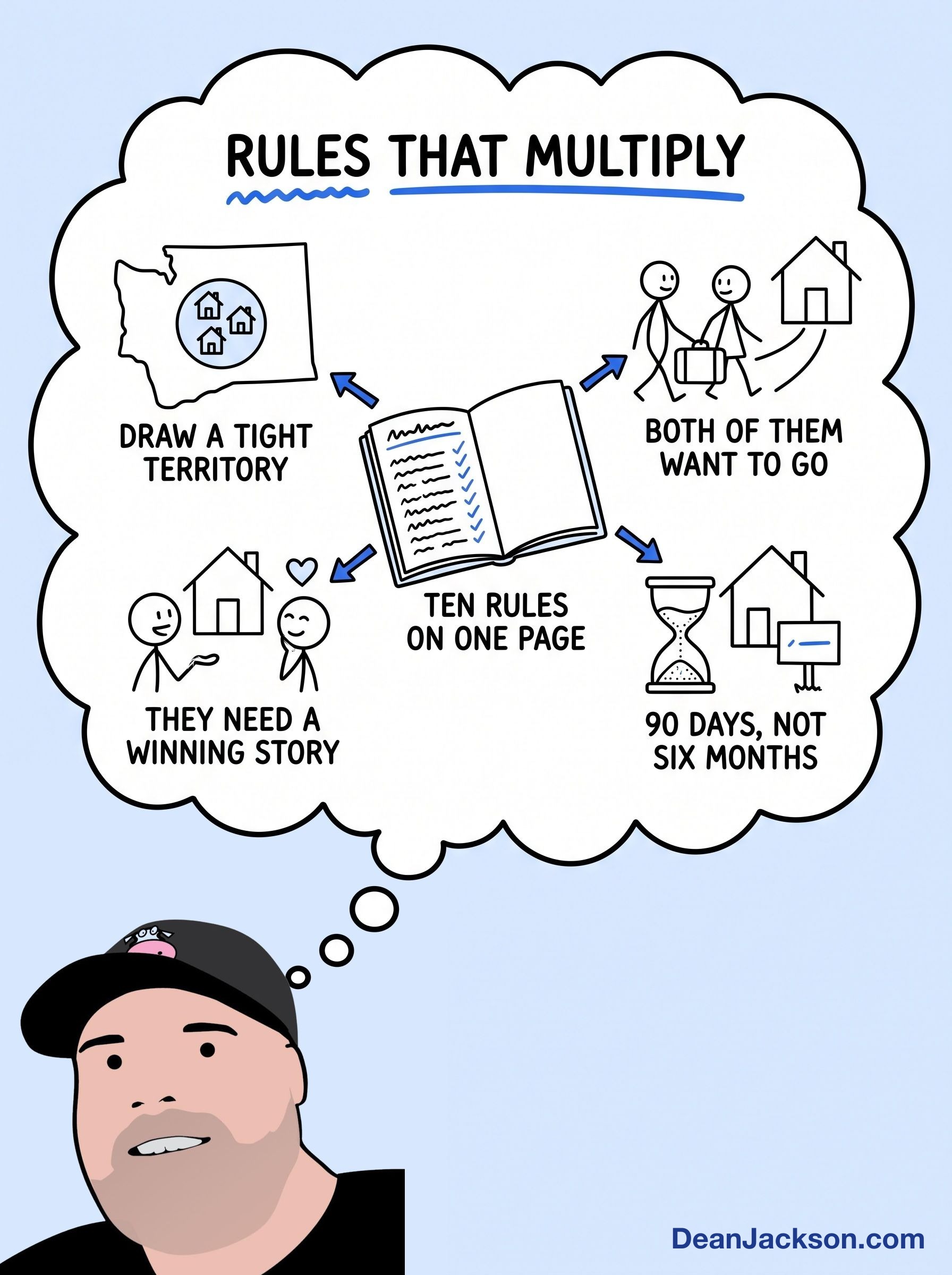 Episode 70 at a glance: How To Use Constraints as a Multiplier. Key ideas illustrated as stick figures