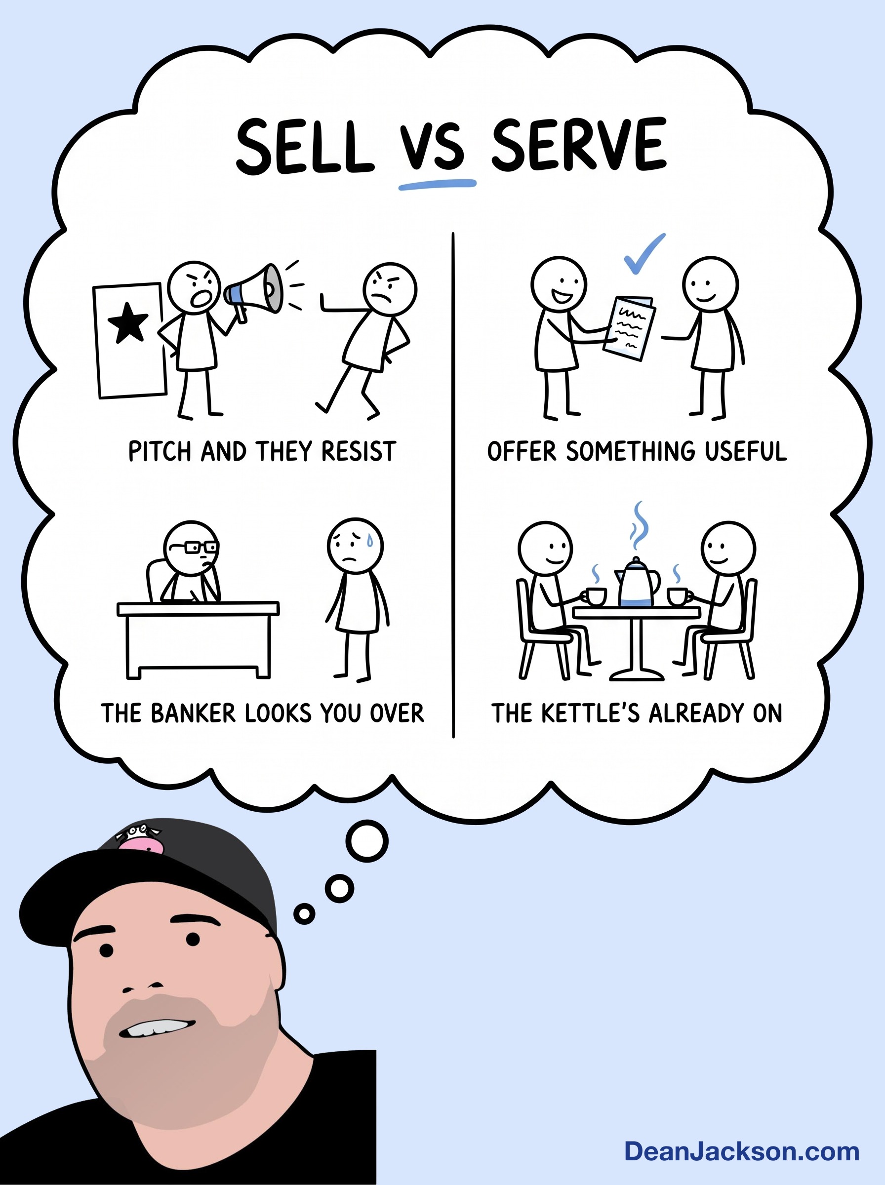 Episode 116 at a glance: The Secret to Writing So People Respond. Key ideas illustrated as stick figures